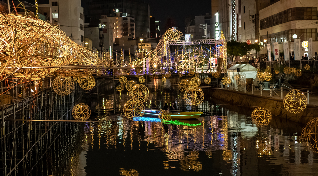 博多川の竹景色
