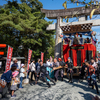 囃子山車「どろつくどん」　日吉神社へ