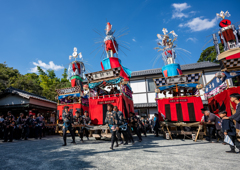 囃子山車「どろつくどん」 秋晴れの日吉神社