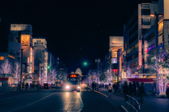 夜の姫路駅前