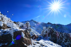 雪の仙丈ヶ岳