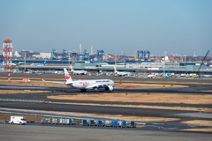 Airbus A350 XWB in the Haneda Airport