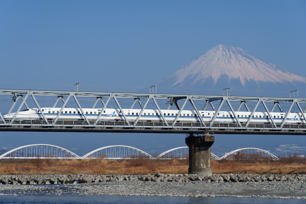 富士山と新幹線
