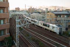 夕暮れの総武線