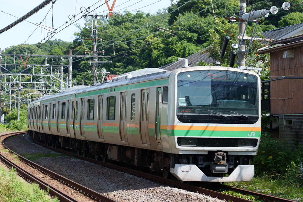 鎌倉を走る横須賀線