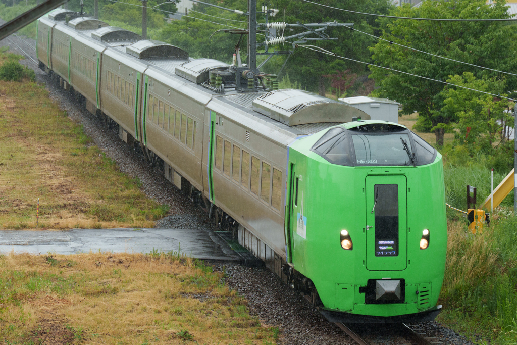雨の函館本線