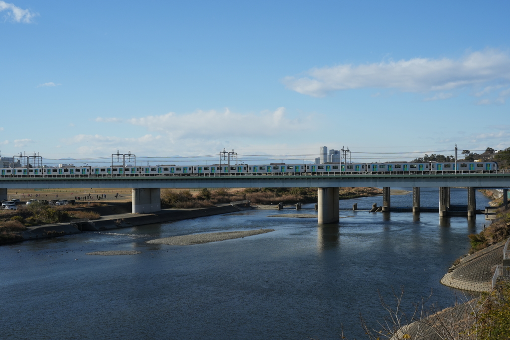 冬の多摩川