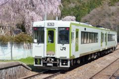 春の磐越東線舞木駅