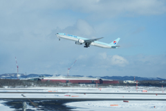 冬の新千歳空港