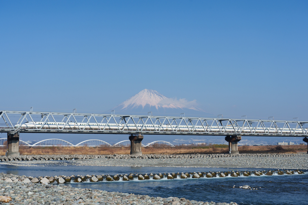 富士山と新幹線