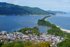 天橋立と特急はしだて 天橋立と特急はしだて