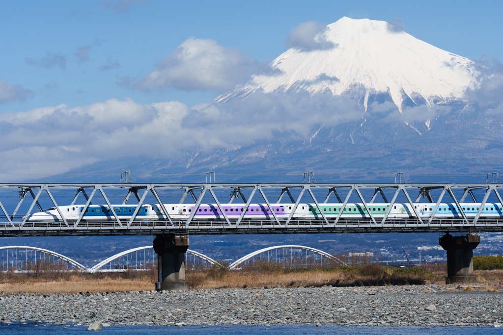 富士山と新幹線