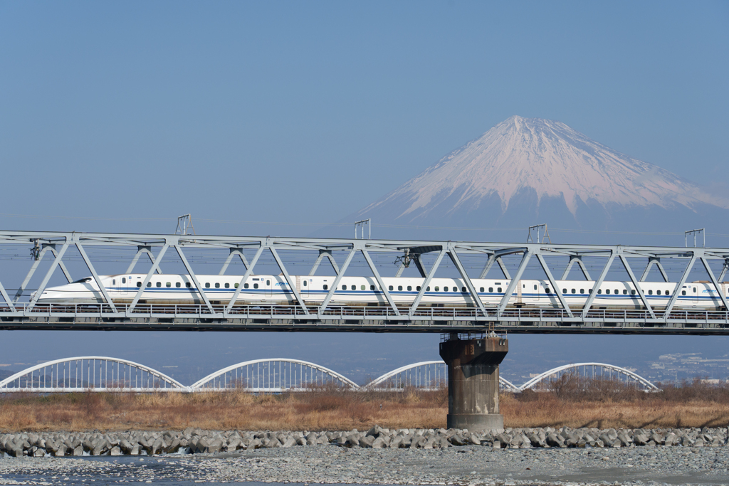 富士山と新幹線