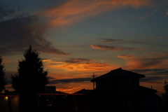 近所の夕焼け