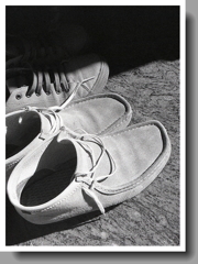 息子のスエード中古靴