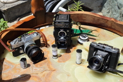 夫々のカメラと夫々のフィルム
