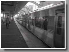 普通電車がやってきた。