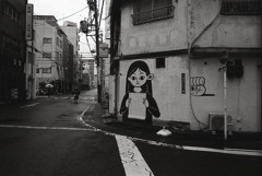 太平閣前にストリートアート