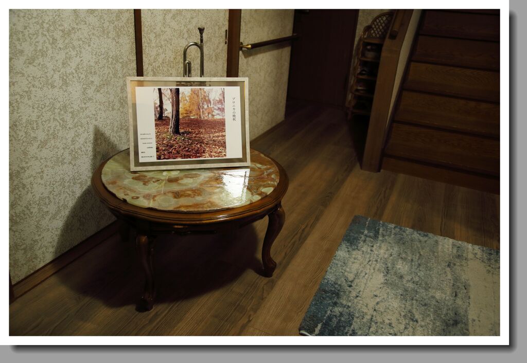 大理石テーブルと季節のワンショット！