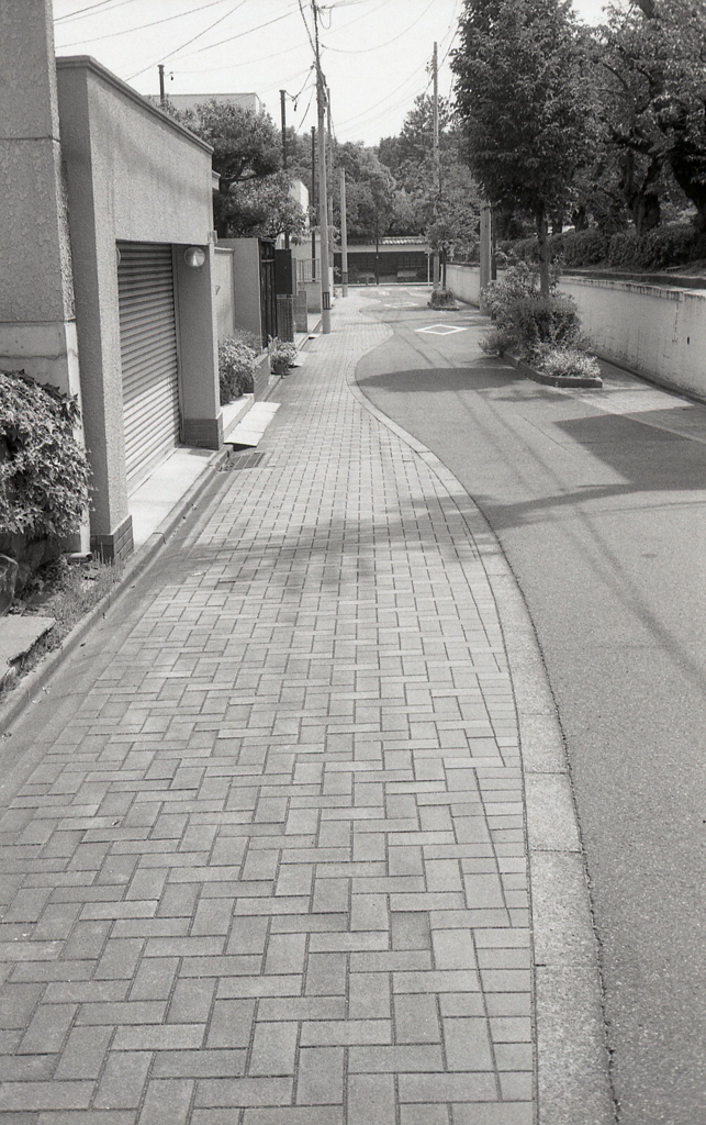 高級住宅街の波型車道
