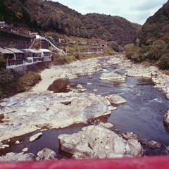 JR定光寺駅と玉野川渓谷
