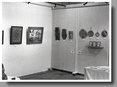 壁の焼き絵アートの作品群