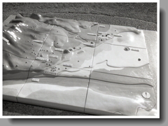 点在する古墳群立体図