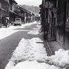 雪残る岩村旧街道