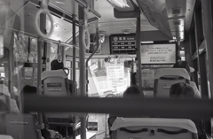中津川駅へのバス車内
