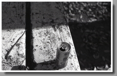 ベンチの缶珈琲