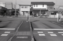 馬籠宿へのバス停