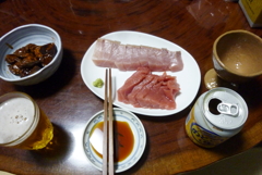 天然ぶりと本マグロでひとり呑み