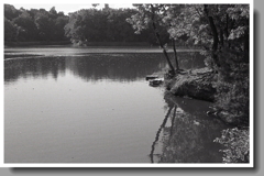 へら台のある野池