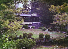 揚輝荘の池から