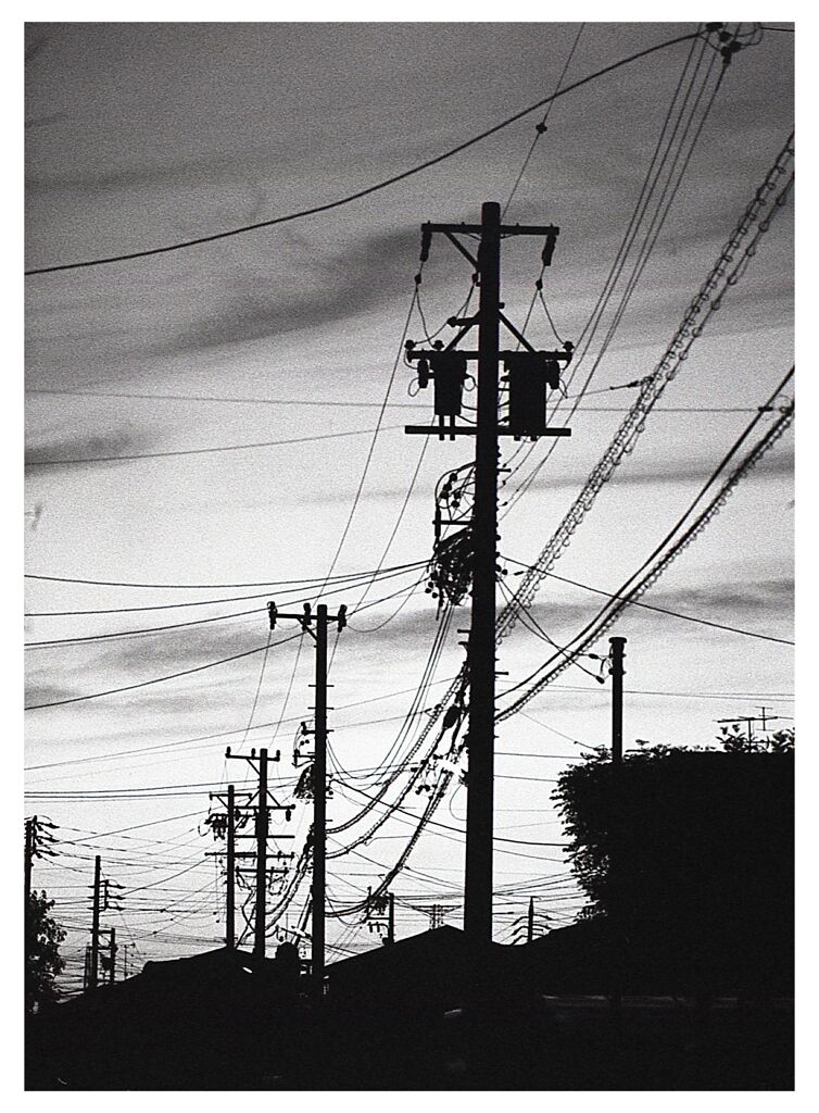 住宅街の夕景