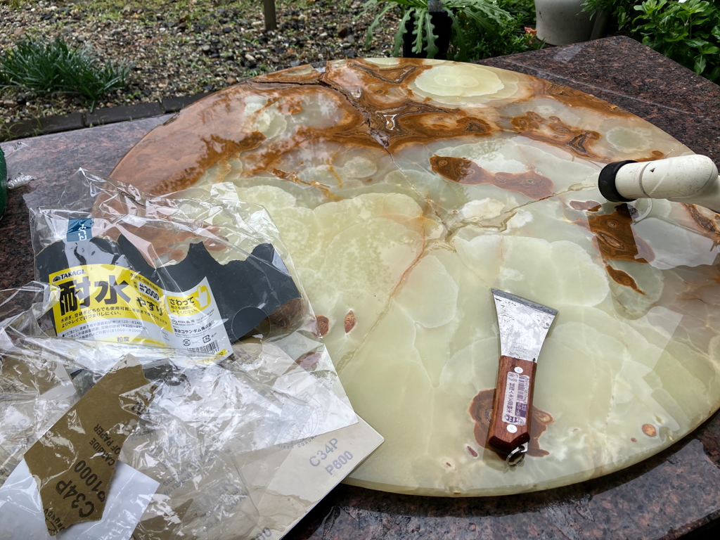 耐水ペーパー600→1000番研磨作業