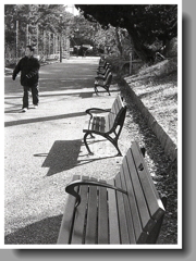 誰も座らない冬のベンチ