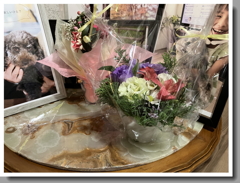 動物病院からの花束