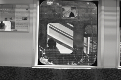 車窓の多重露光？
