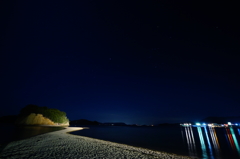 夜のエンジェルロードとオリオン座