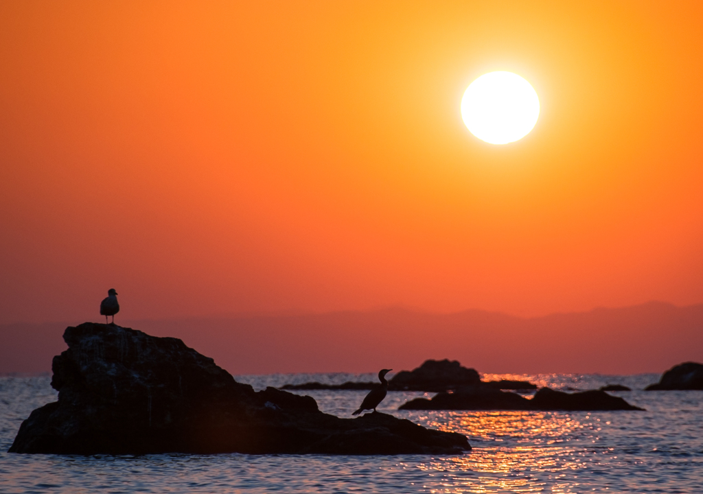 葉山の夕陽