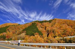 紅葉峠と空