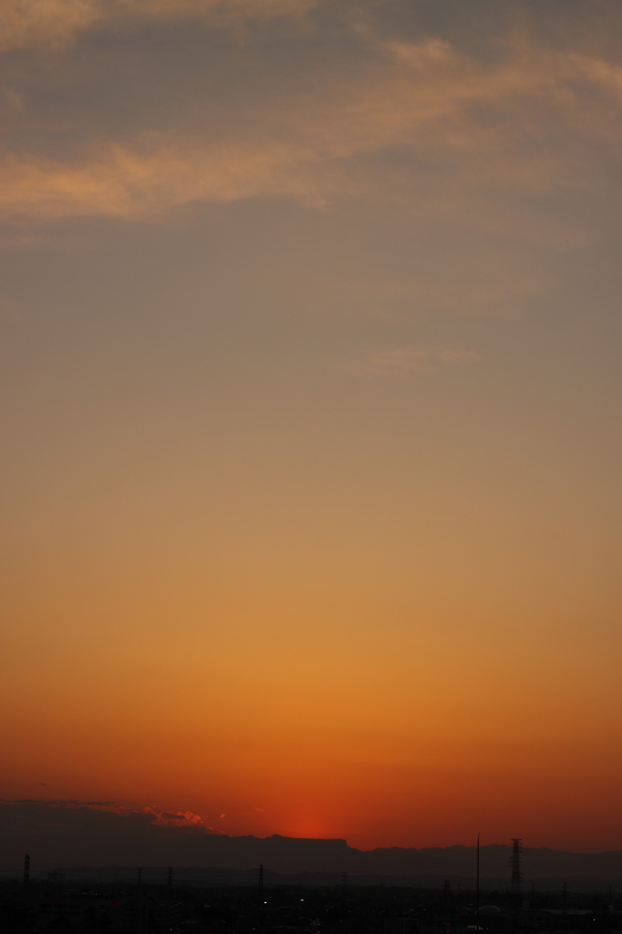 夕日のグラデーション