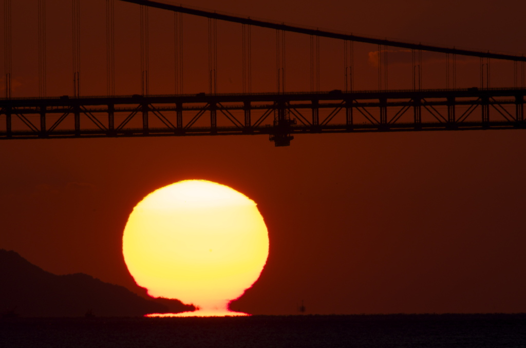 だるま夕日と瀬戸大橋2012（BORGバージョン）