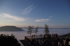 雲海の上で神楽