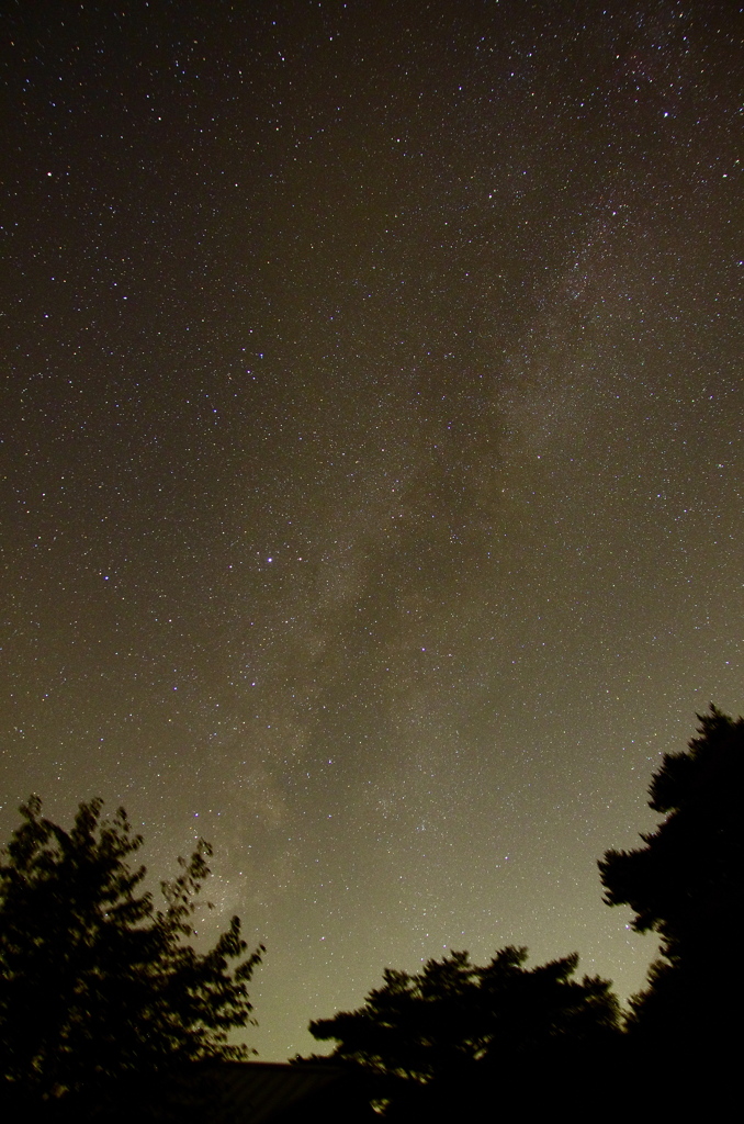 近所の山の星空