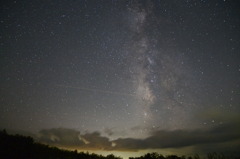自作ポタ赤で秋の夜空