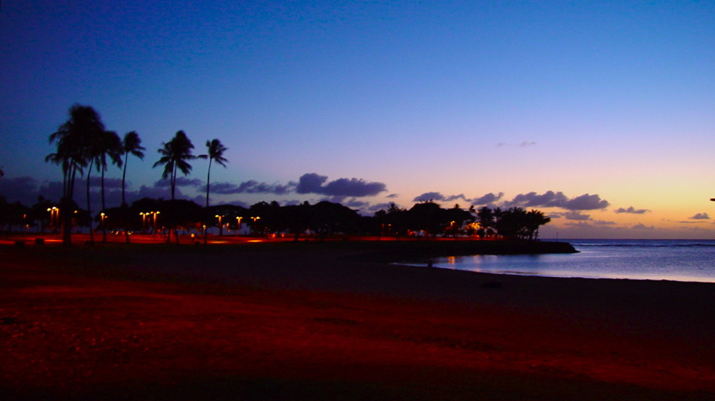 A beach of the dusk