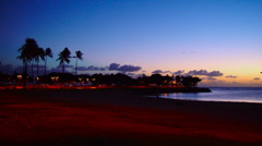 A beach of the dusk