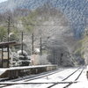 雪の無人駅